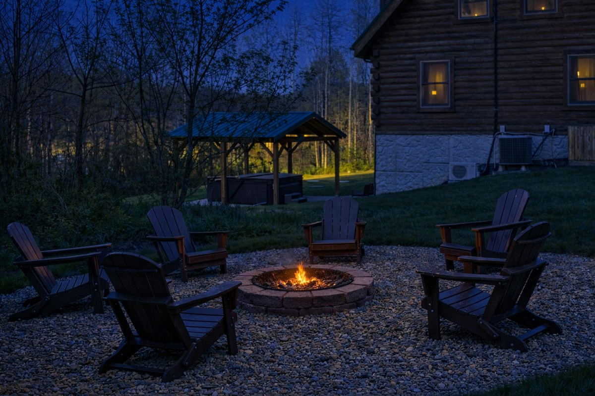Gather around the firepit (seating for 6).