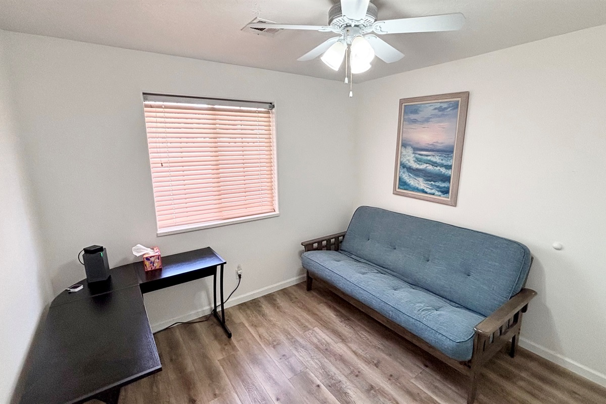 Flex Room with Desk & Futon Bed
