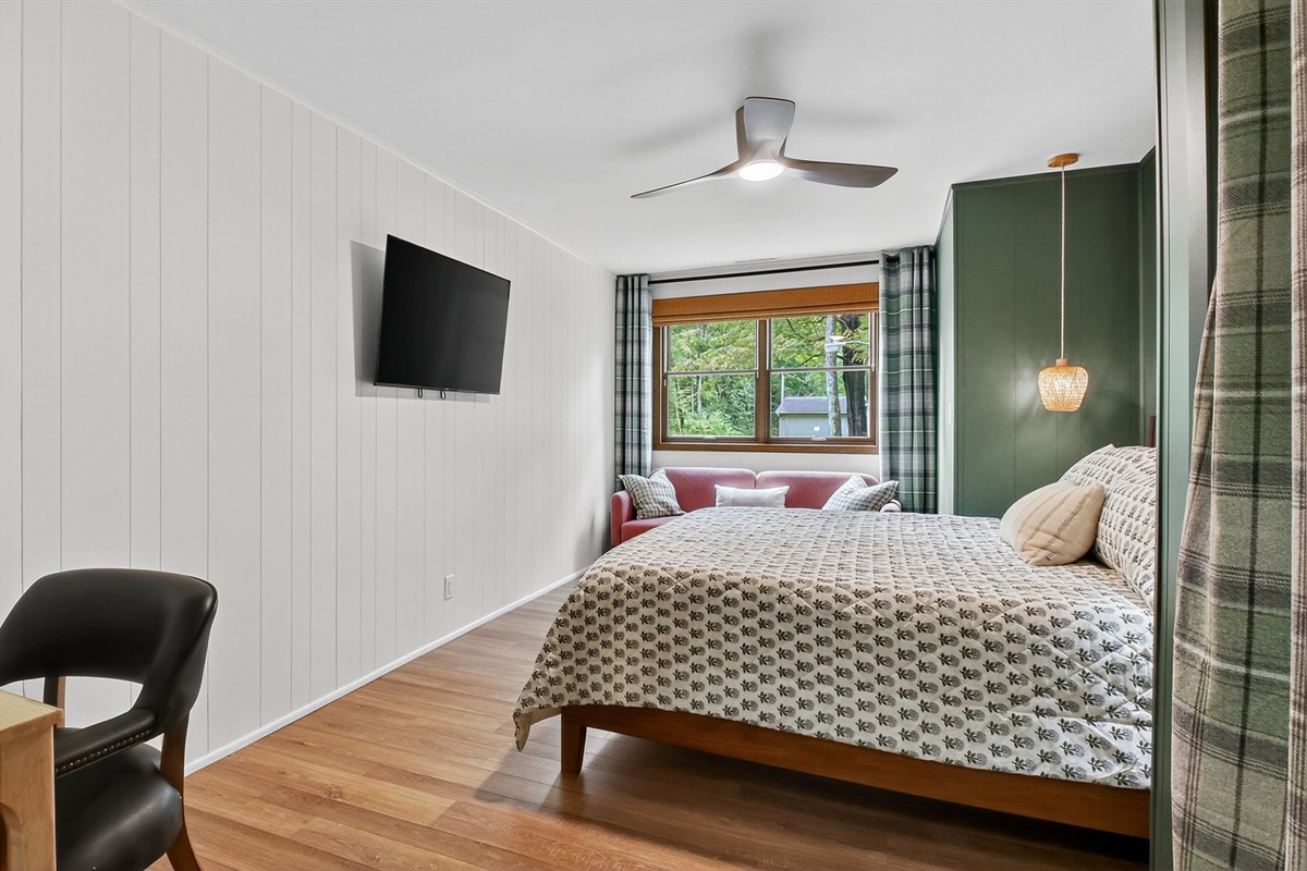Each room in the home has a TV and space to sit for when you are traveling with a group and need to unwind privately.