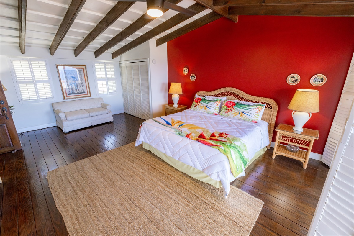 Guest suite 4 has a twin sleeper sofa for one