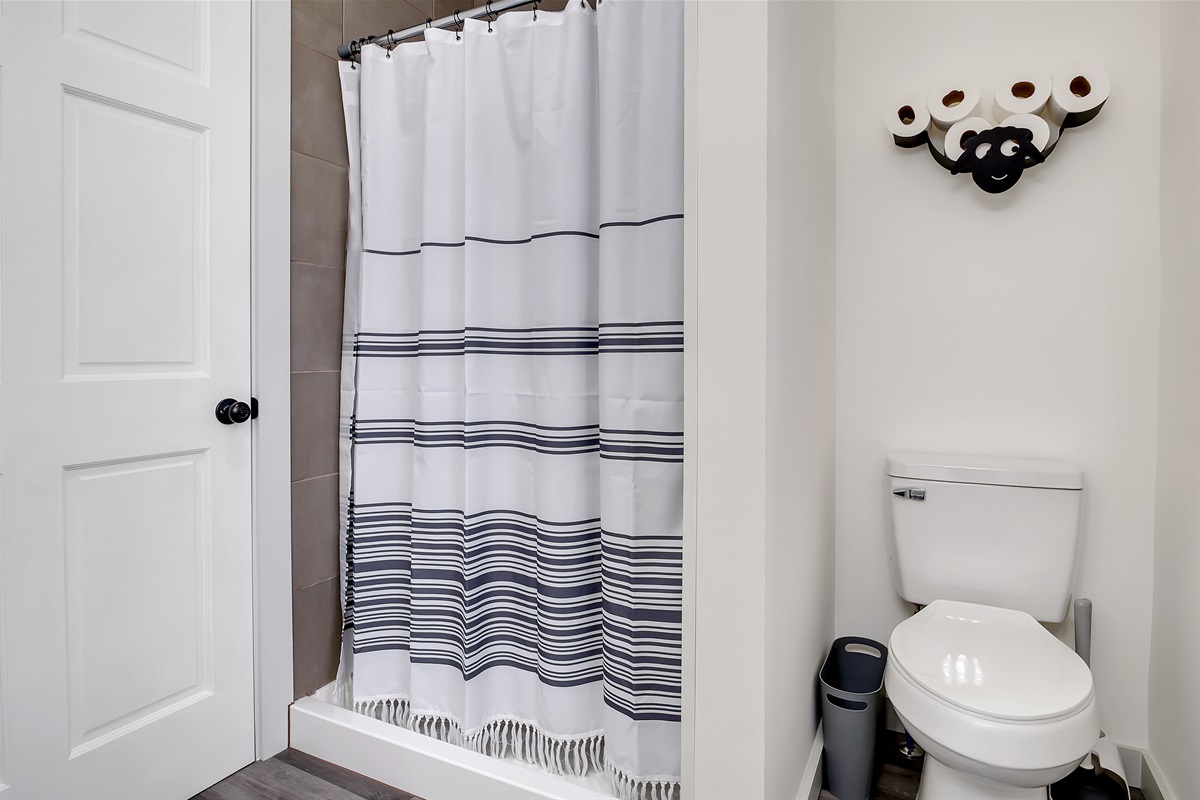 Bathroom off of kitchen