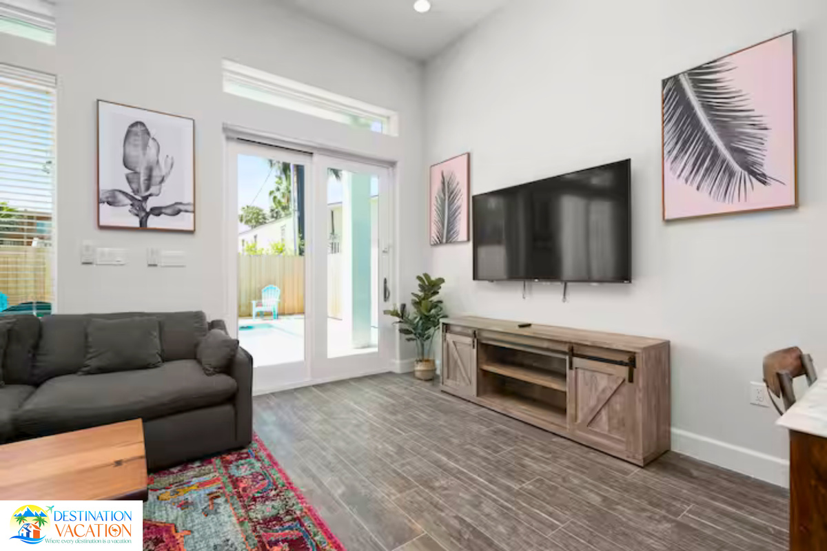 A cozy lounge perfect for movie nights and relaxation.