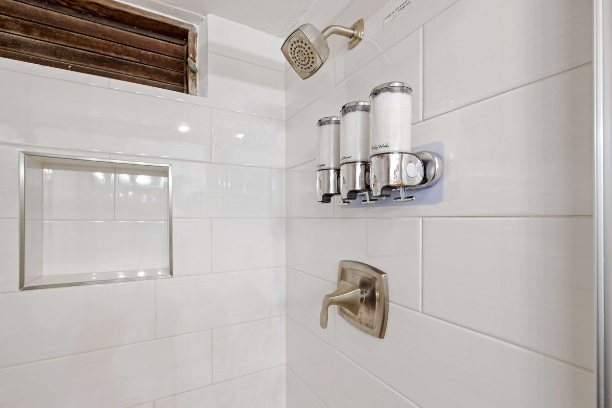 Modern bathroom details providing a relaxing experience after a day of exploring.