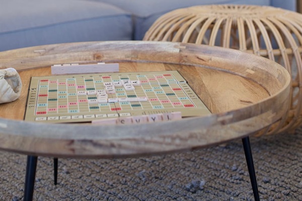 You can use the central table for your game nights (choose from Scrabble and many other board games).