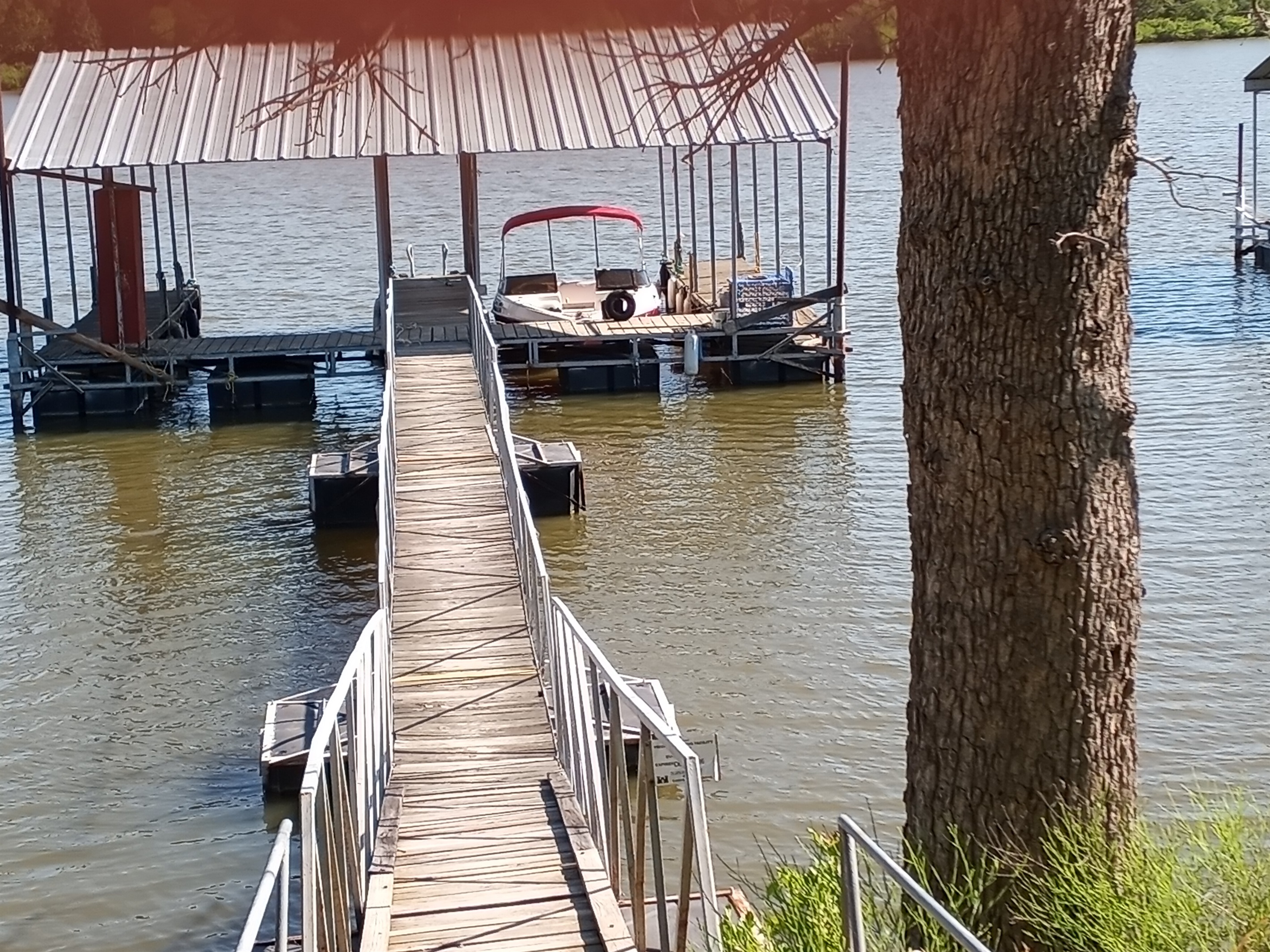 A private boat slip on our fishing dock.