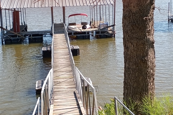 A private boat slip on our fishing dock.