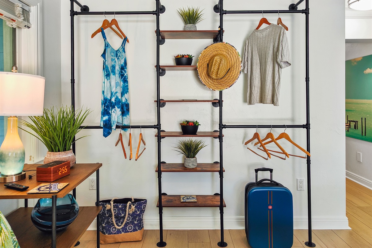 Funky AND functional...a closet that's a fashion asset.