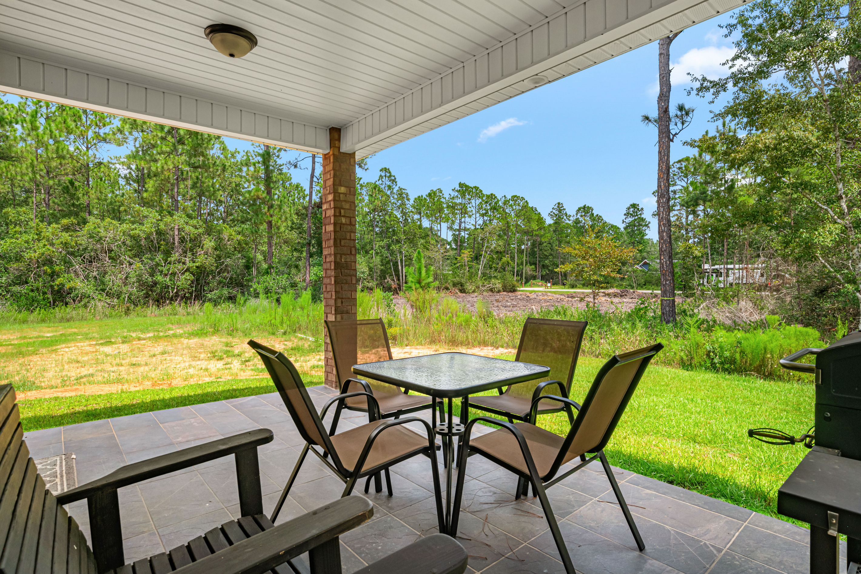 Back porch seating area.