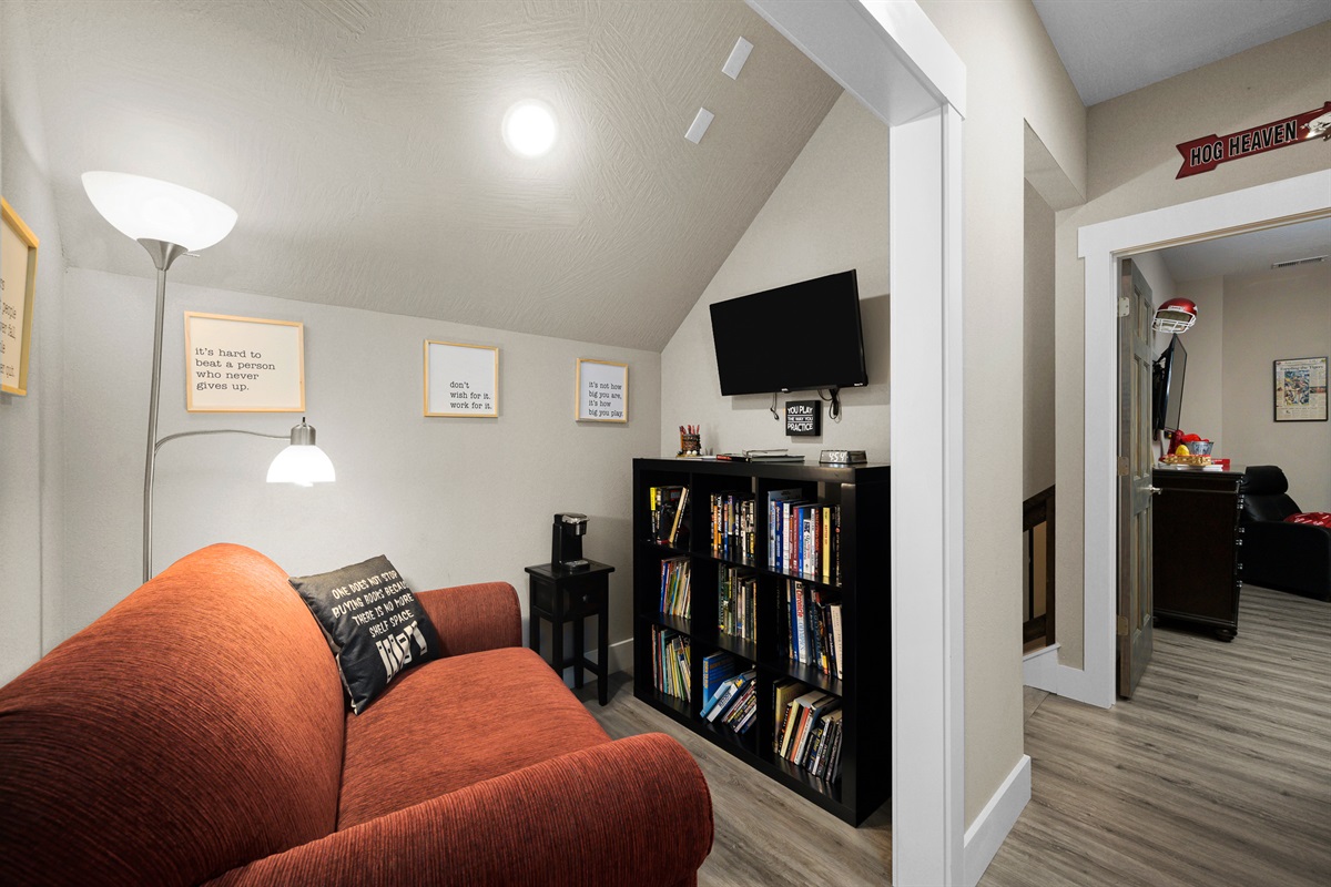 Upper level reading nook