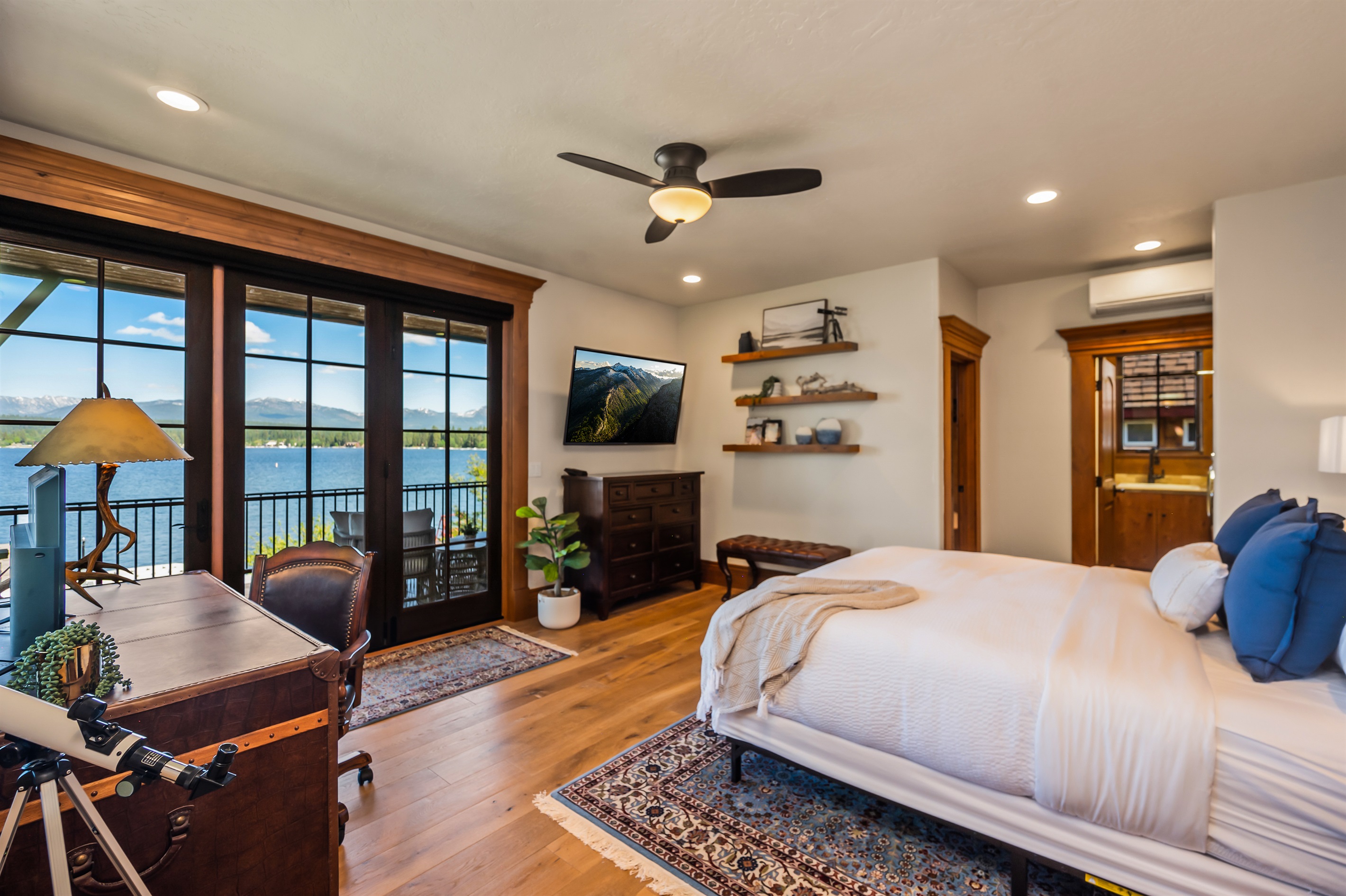 Primary Bedroom Overlooks the Lake