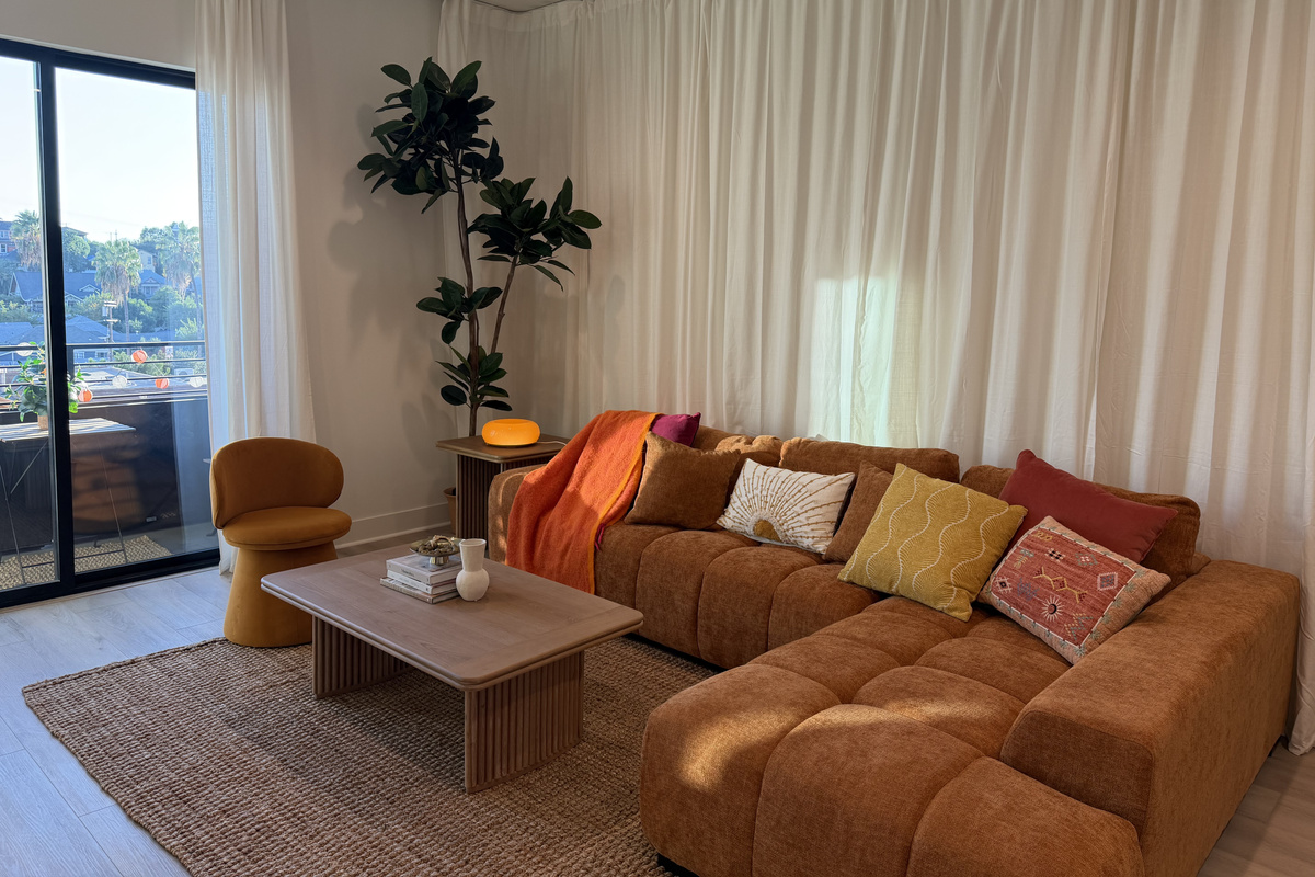 Retro Sunset Living Room
