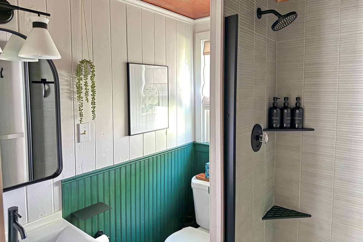 Bath with Tiled Shower