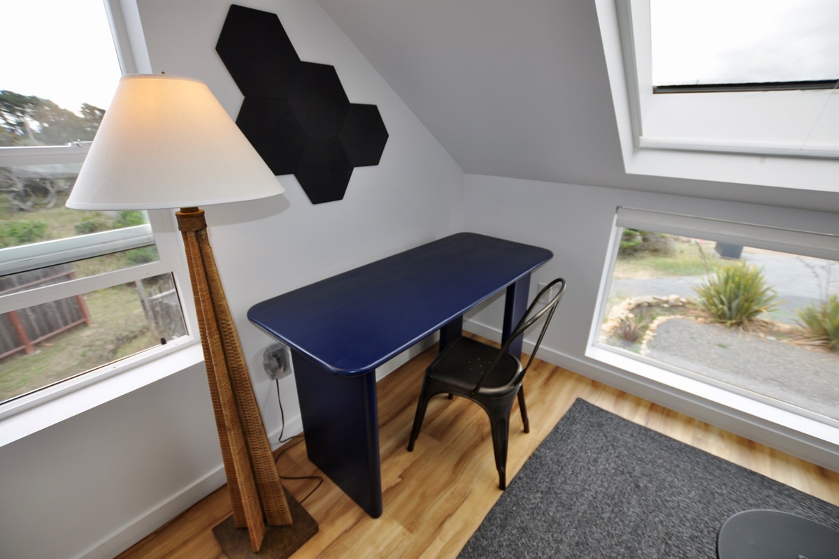 workspace with ocean view and high-speed internet