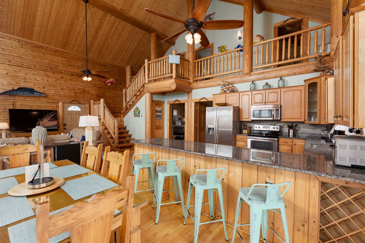 Seating for everyone in the dining area!