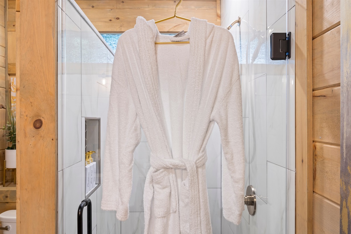 Designer robes included. A splash of Boujee with every rinse.