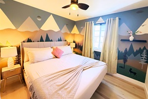 Your Personal Oasis – This King Bedroom with an ensuite offers a peaceful escape, complete with plush bedding, a Smart TV, and a private bath for added comfort.