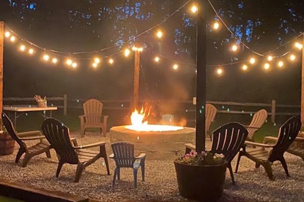 Unwind by the fire pit- perfect for roasting marshmallows and making beach memories.