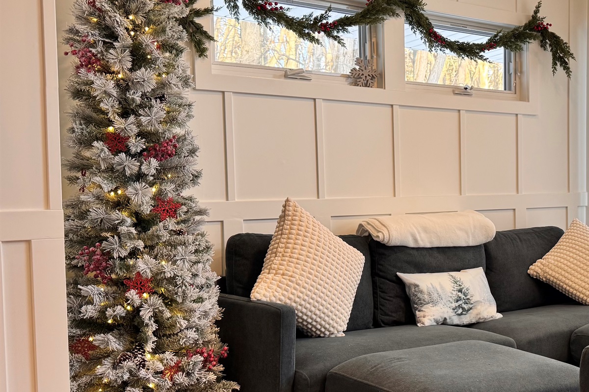 Festive tree and holiday decor