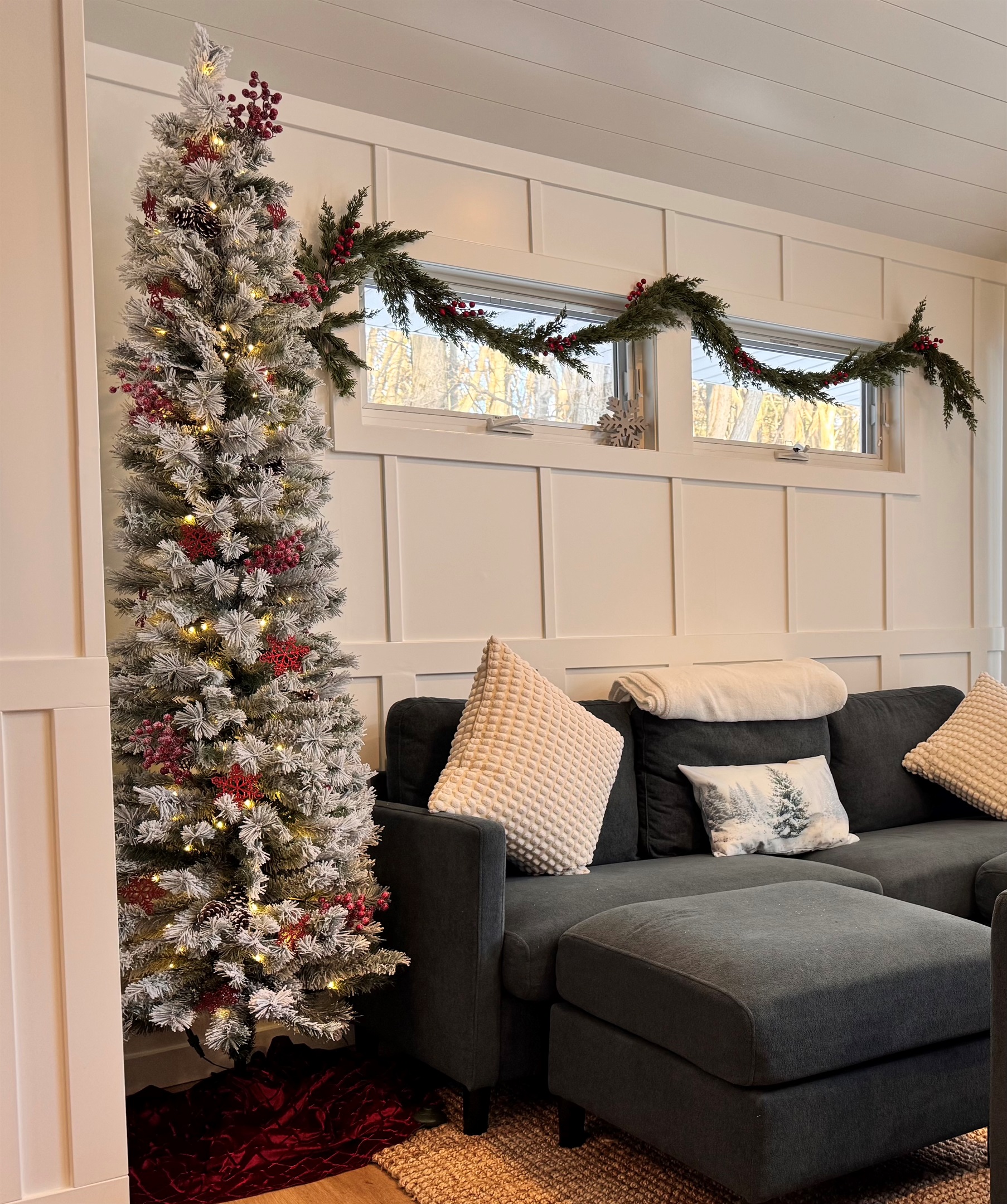 Festive tree and holiday decor