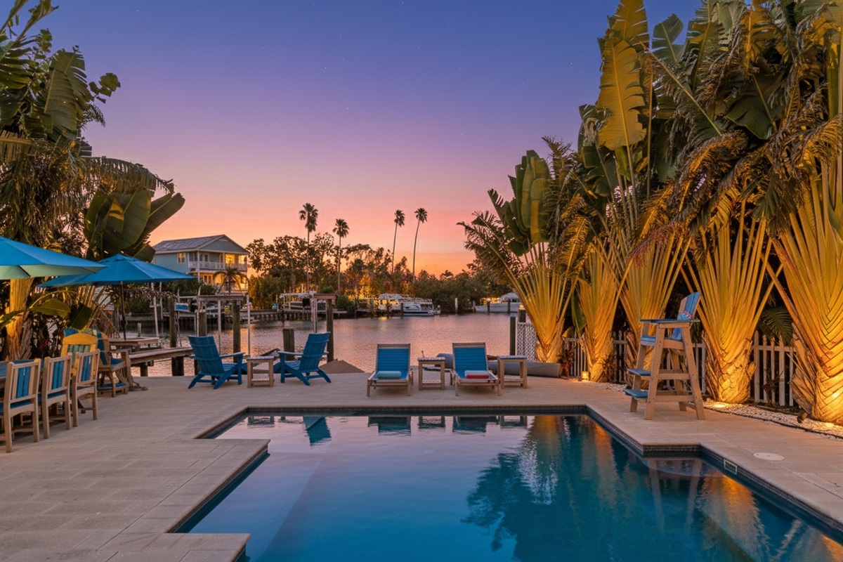 Florida Paradise's heated pool overlooking the Intracoastal Waterway is classic Florida, even when it's winter up north.