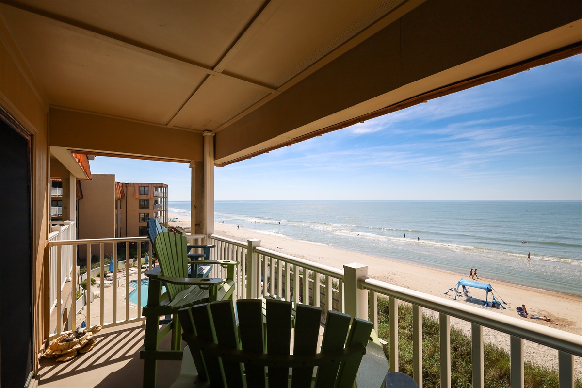 Views of the ocean from the balcony
