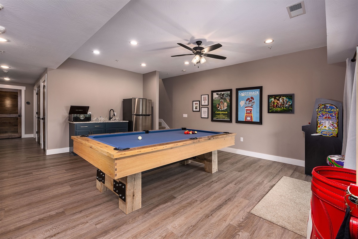 Lower Level Pool Table and multicade