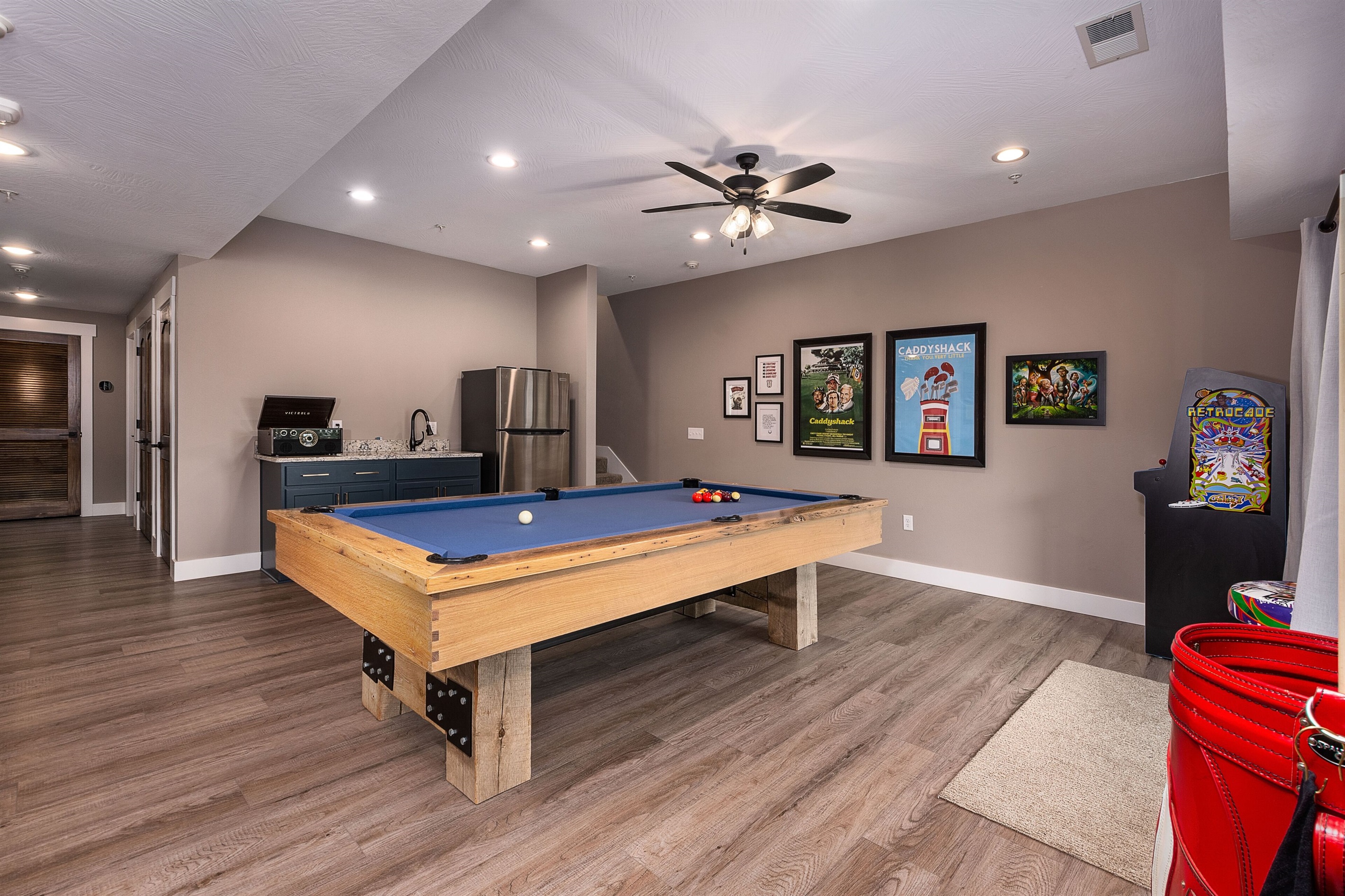 Lower Level Pool Table and multicade