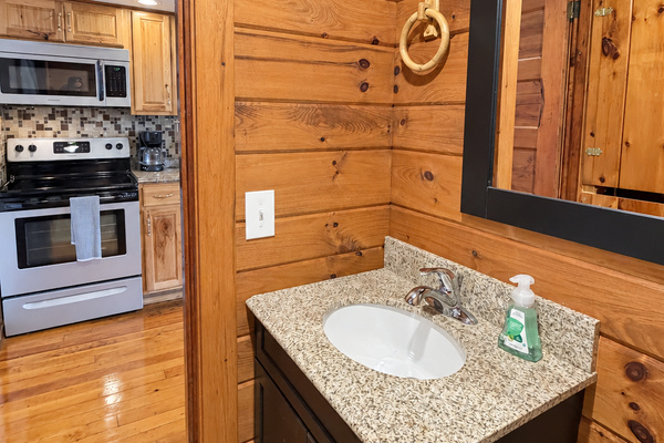 Half bath off kitchen