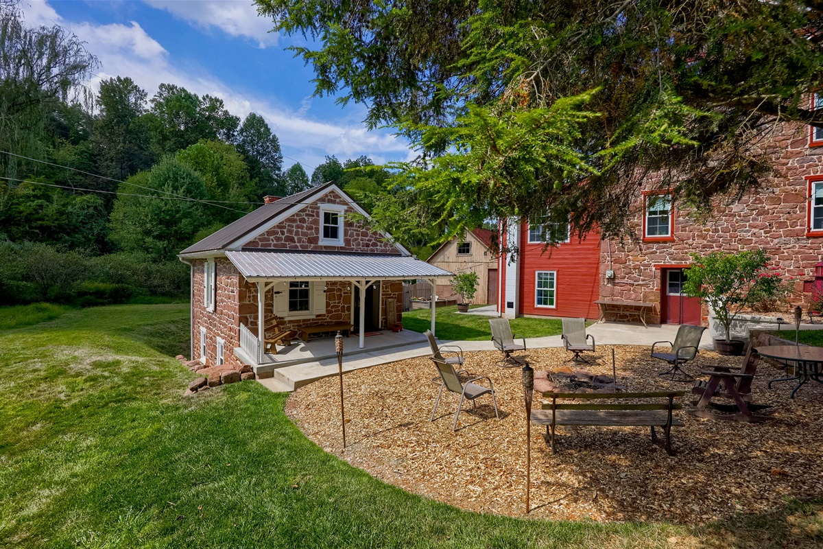 Firepit and Spring Kitchen shot