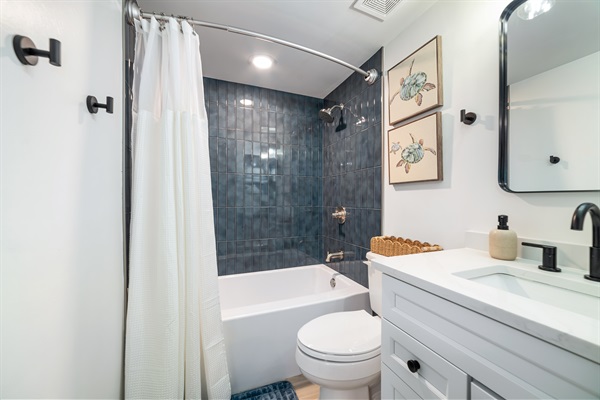 New tub and tile surround for Guest Bathroom