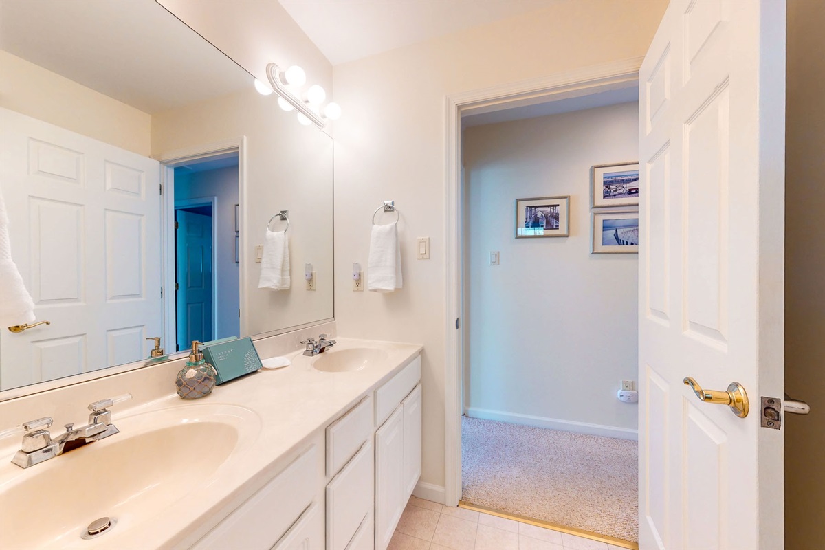 Full bathroom with huge vanity area
