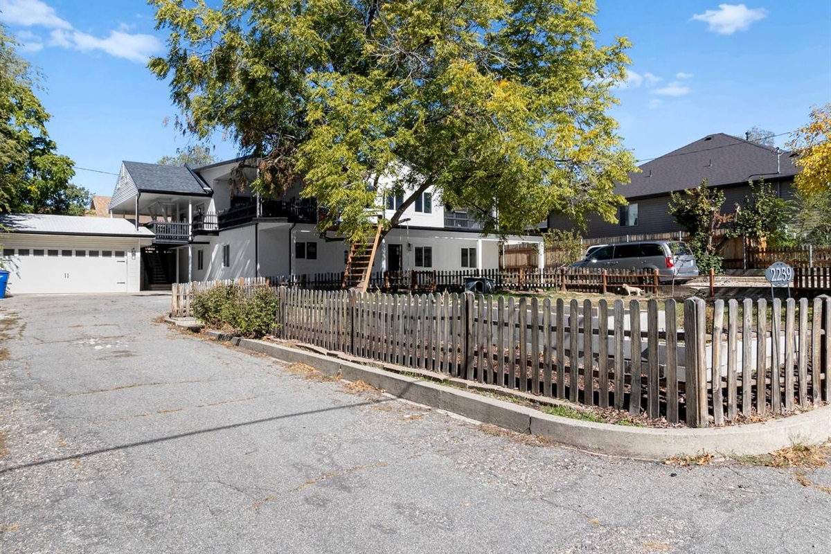 West driveway for upstairs rental