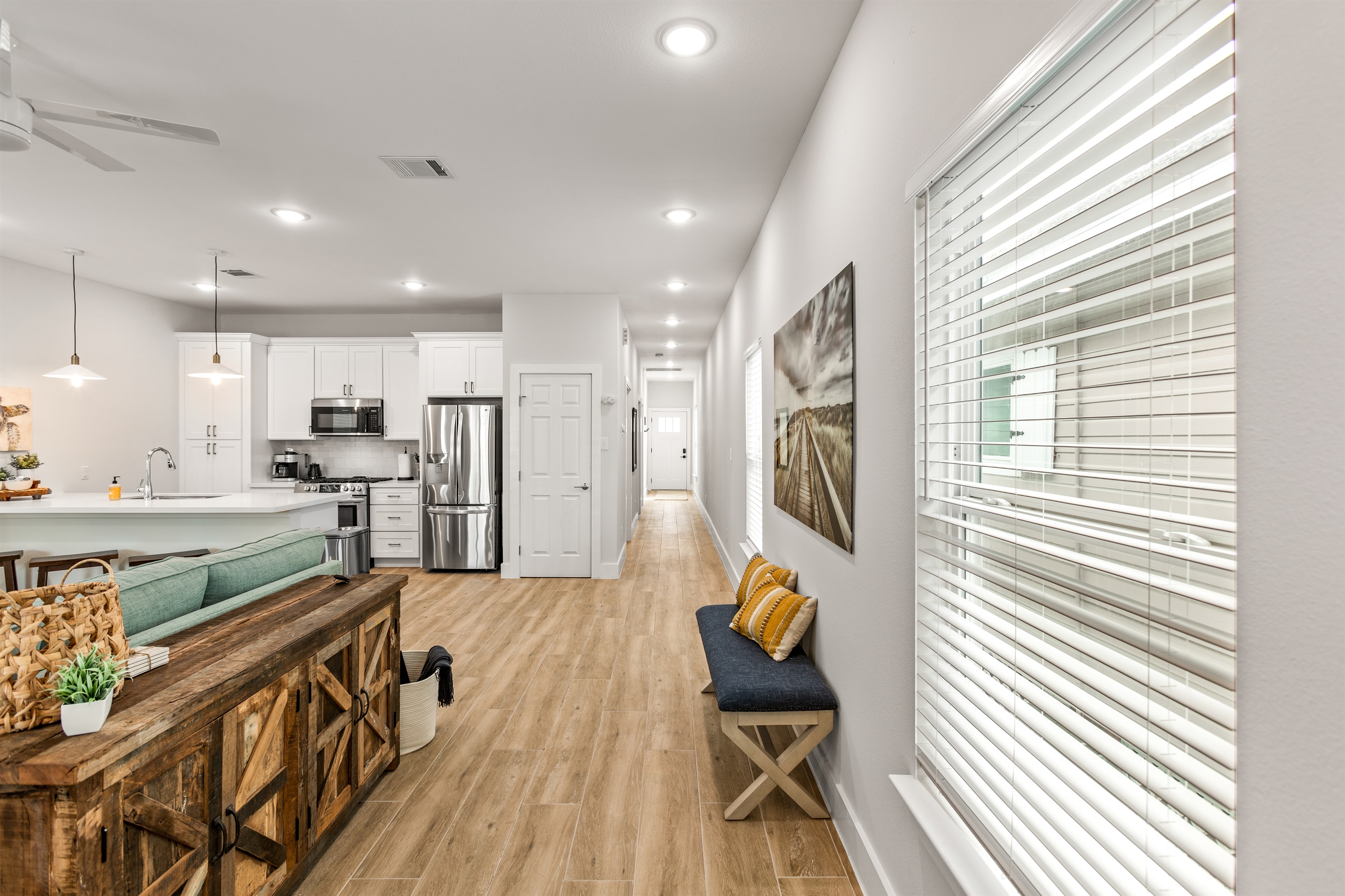 As you enter the front door!