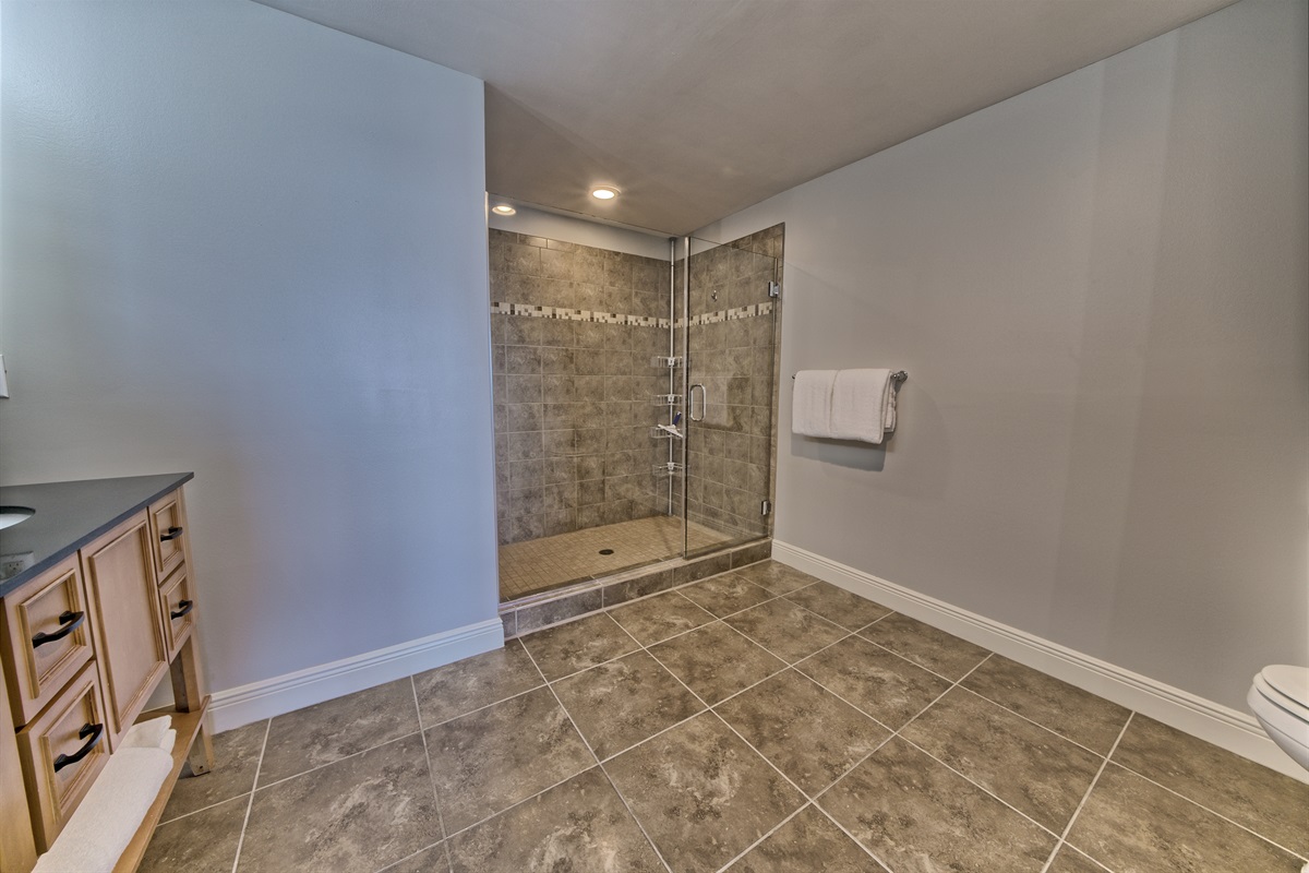 Extra Large, Tiled, Walk-in Shower