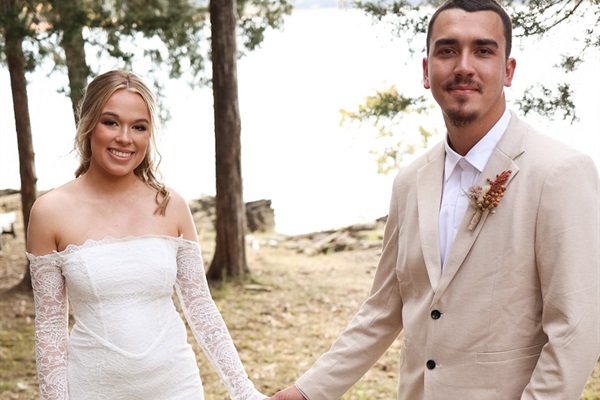 Bride and Groom at the point of the Peninsula