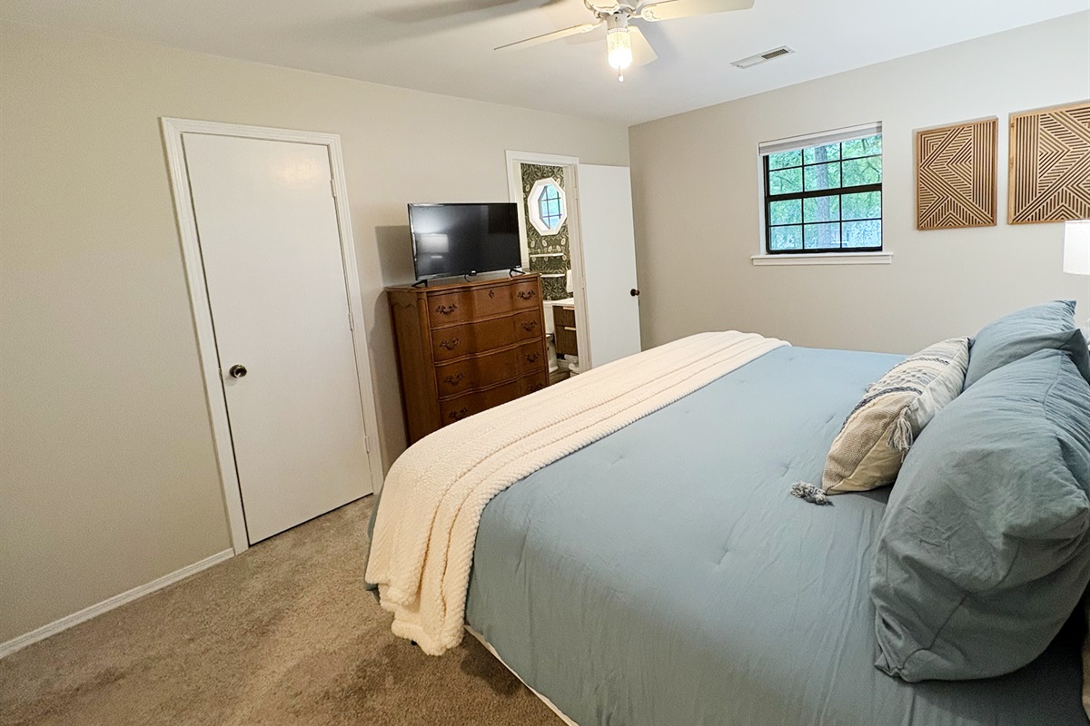 #3 Bedroom - The Master Bedroom - King Bed with Blackout Blinds & Curtains