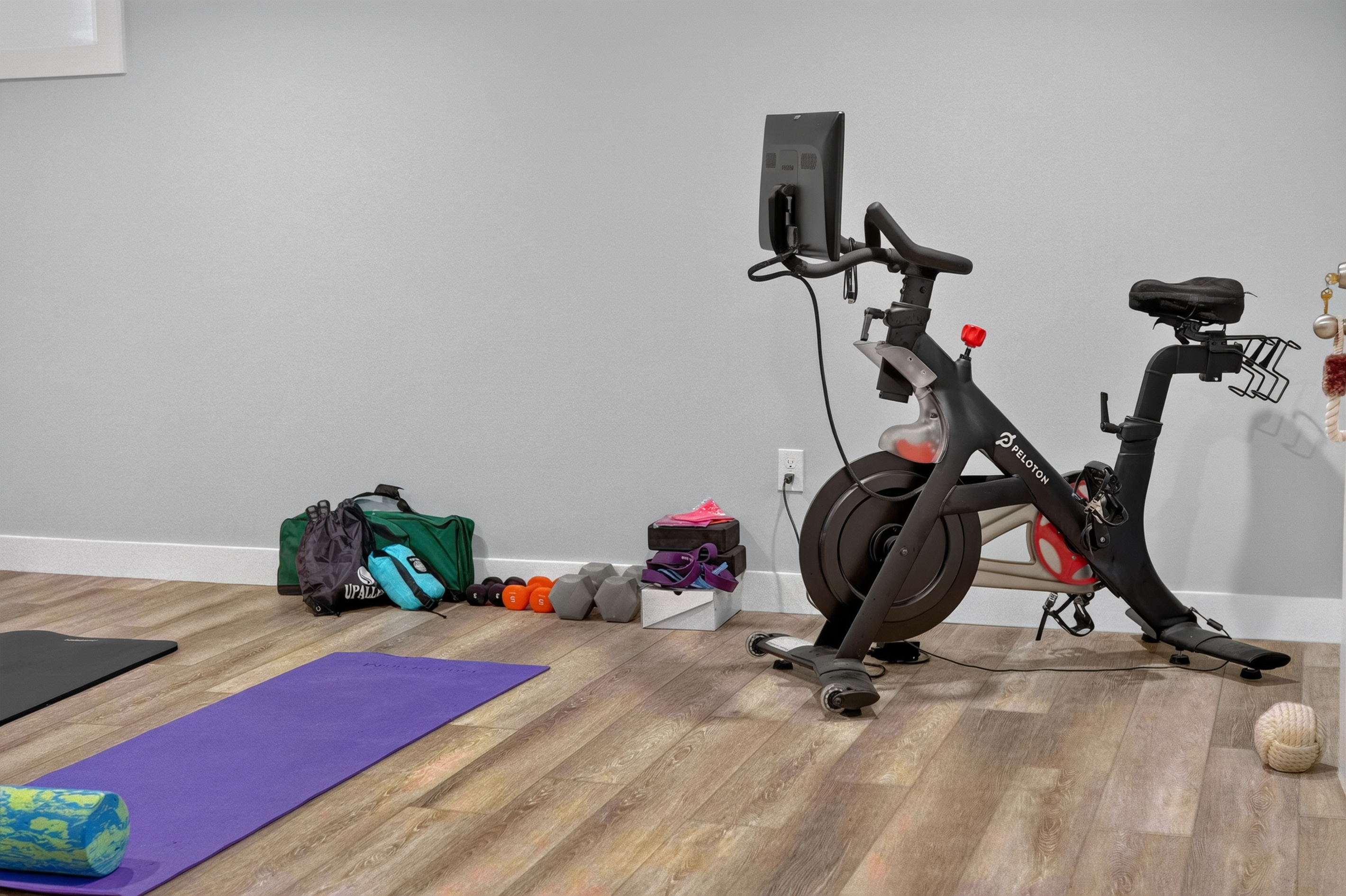 Stay active with the home's dedicated fitness area.