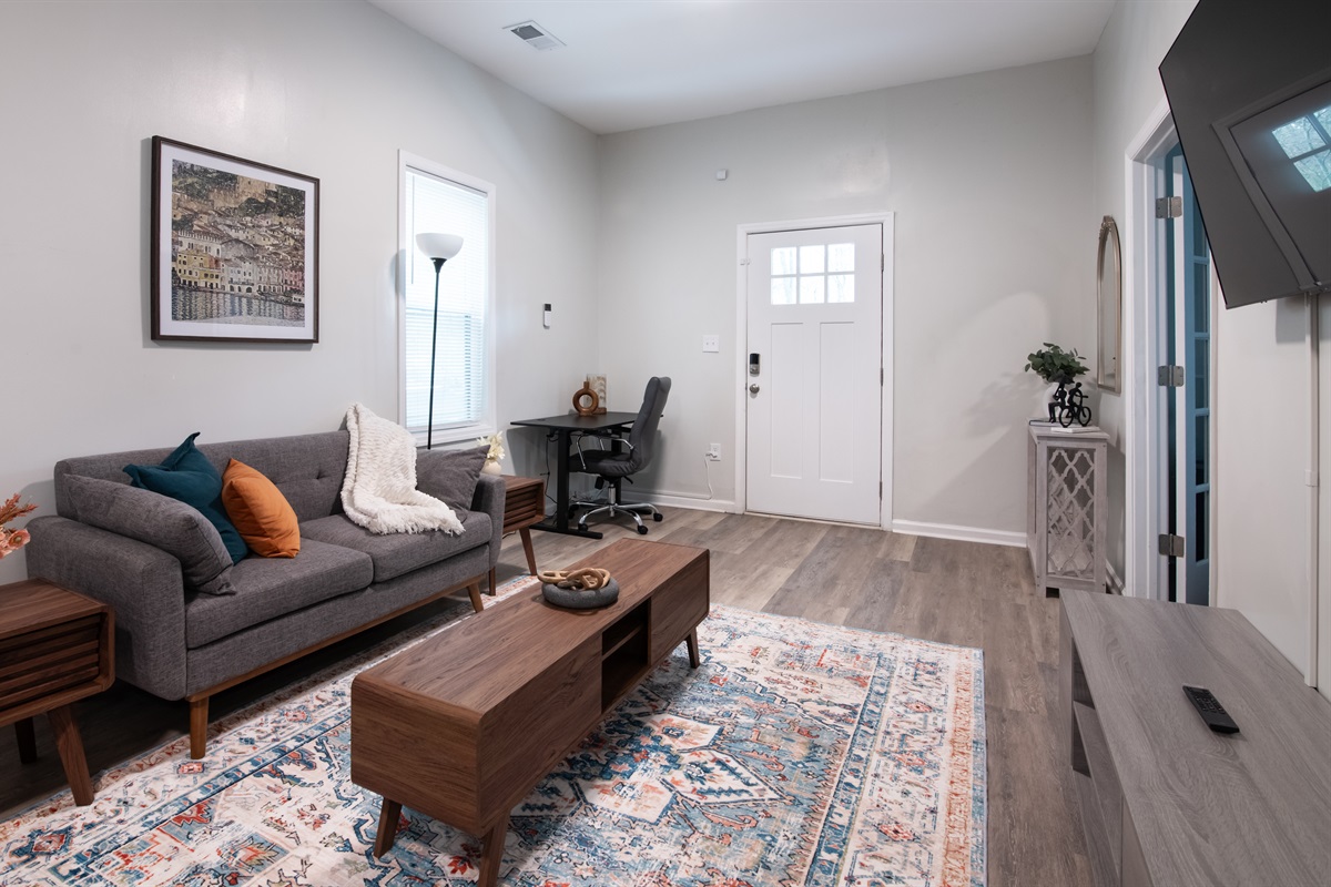 A warm and welcoming space as soon as you walk in. Step inside—your stay starts here!