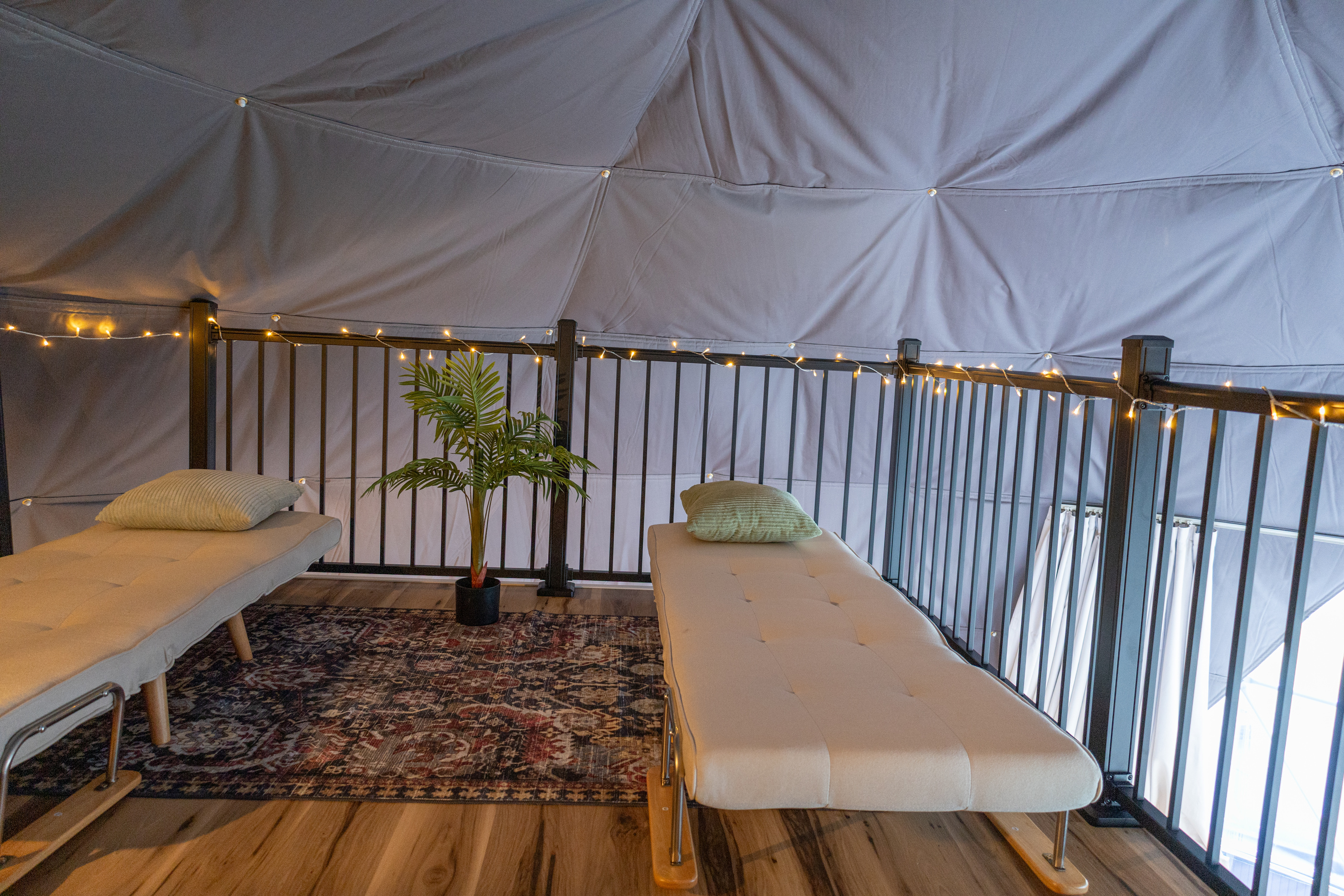 the lounge seats in the loft can lay out flat