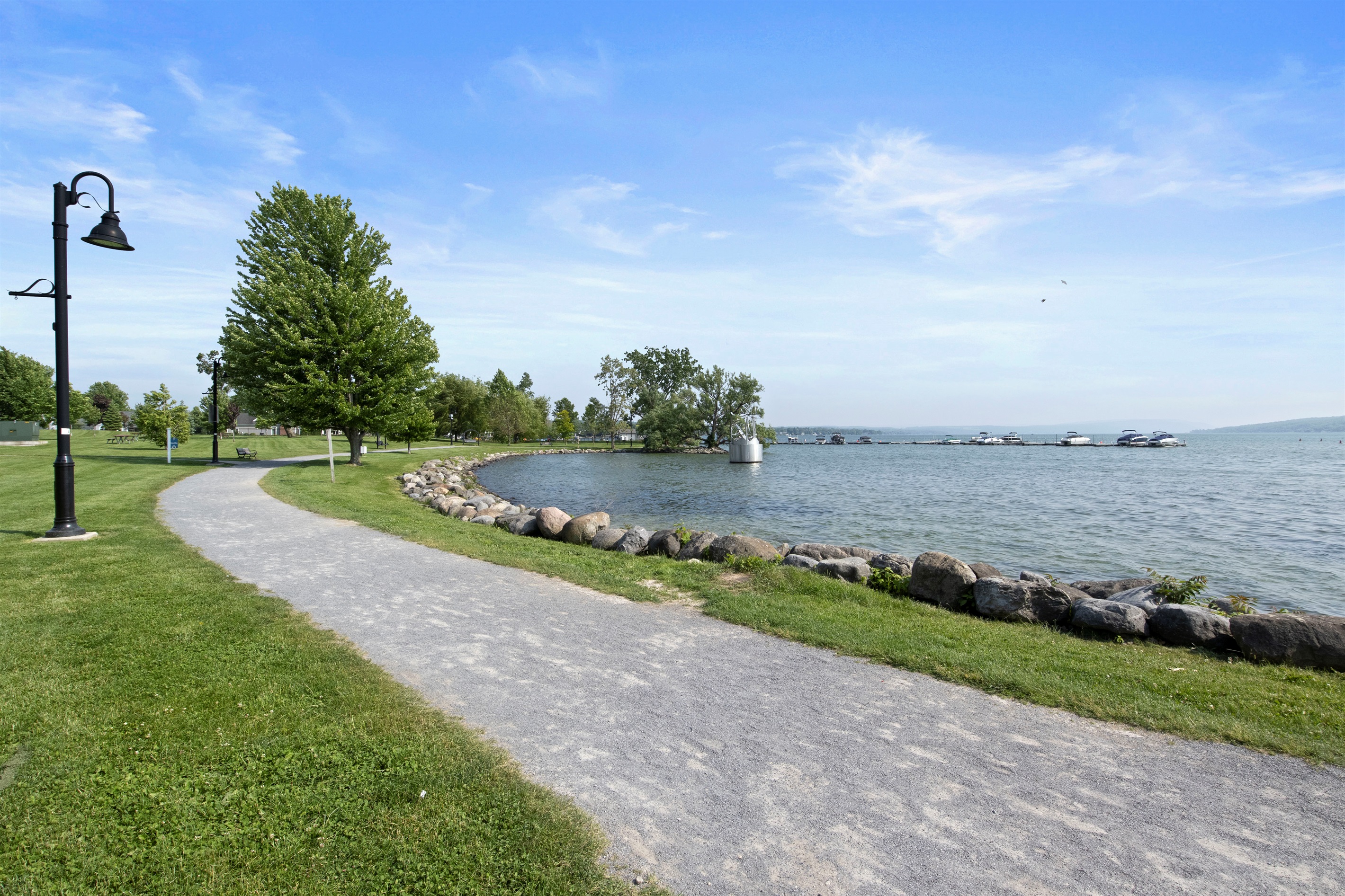 Follow the winding lakeside path and soak in calming views and fresh breezes