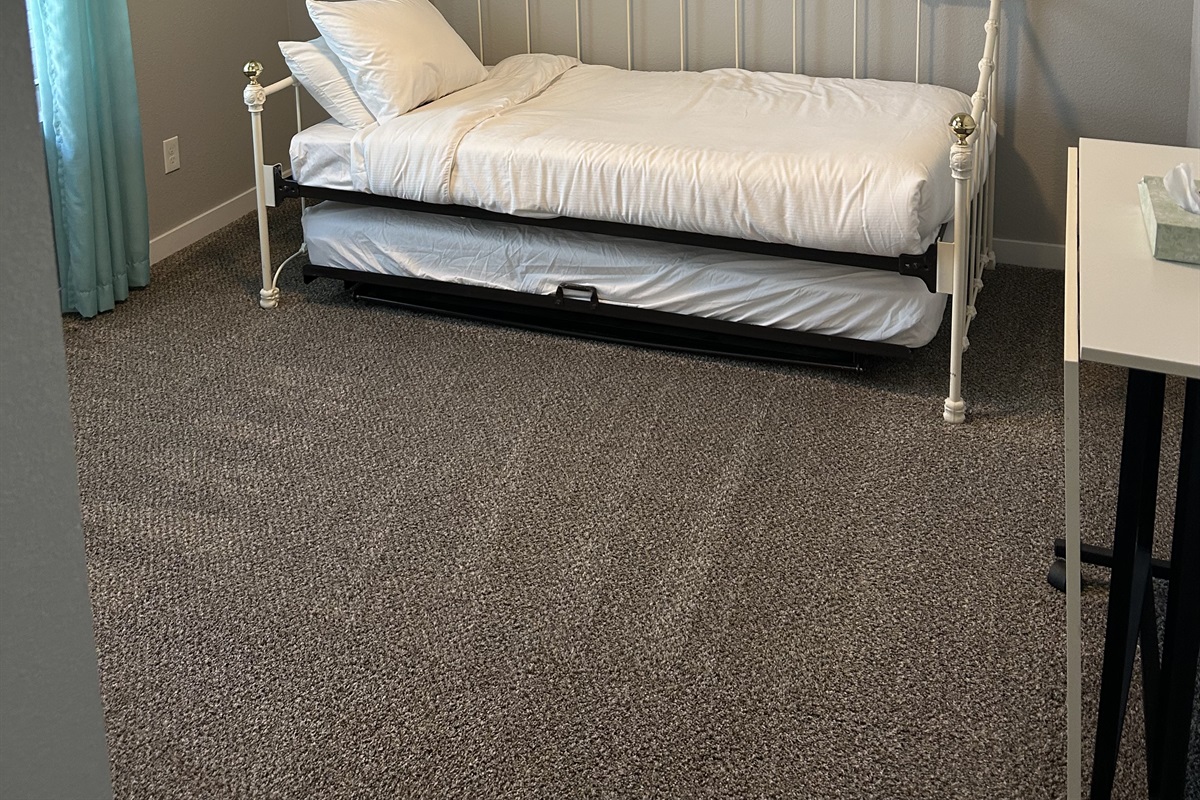 Bedroom with Twin size trundle bed