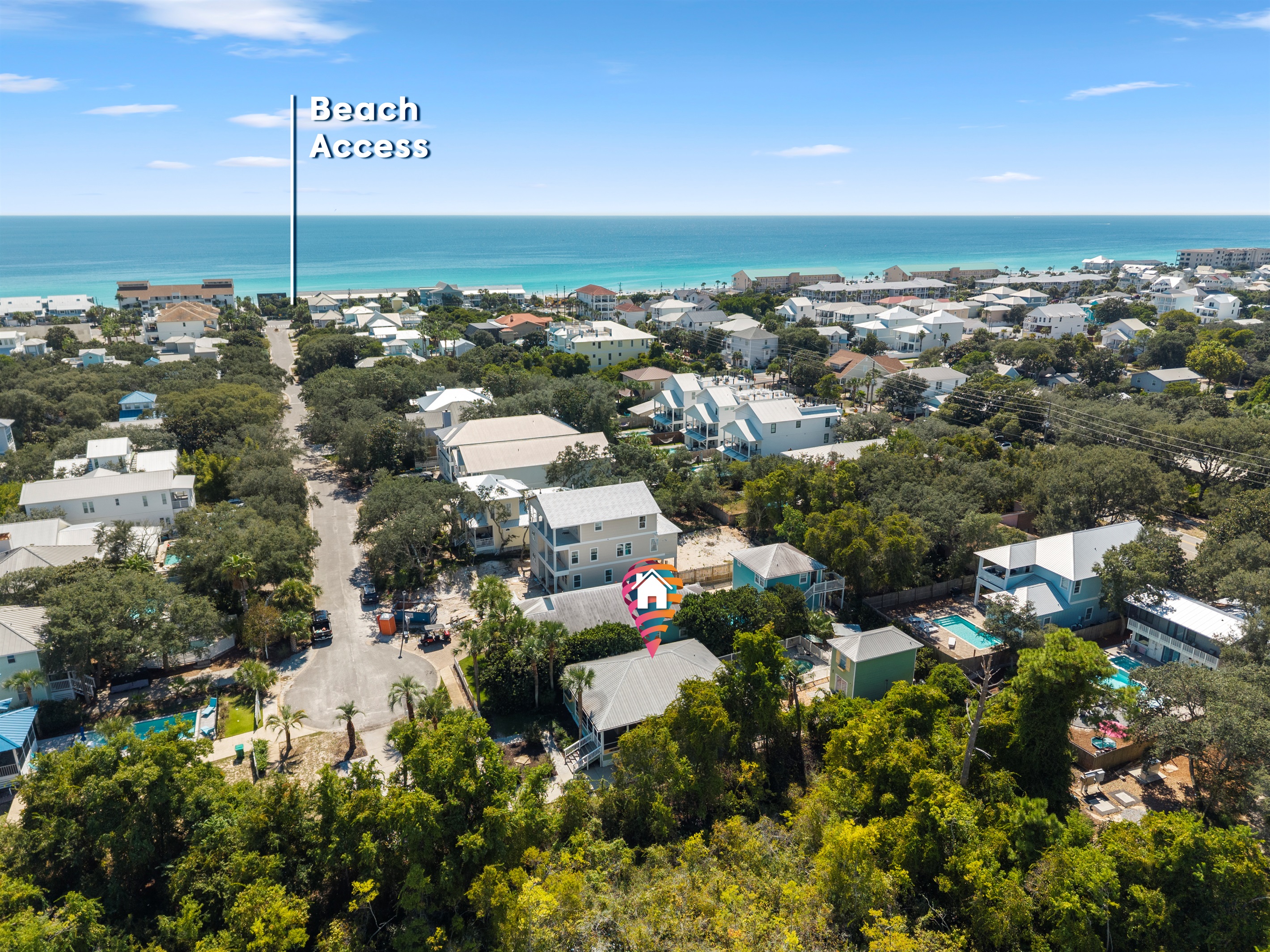 Our house is located at the end of the street, less than 5 minute walk to private gated neighborhood beach access 