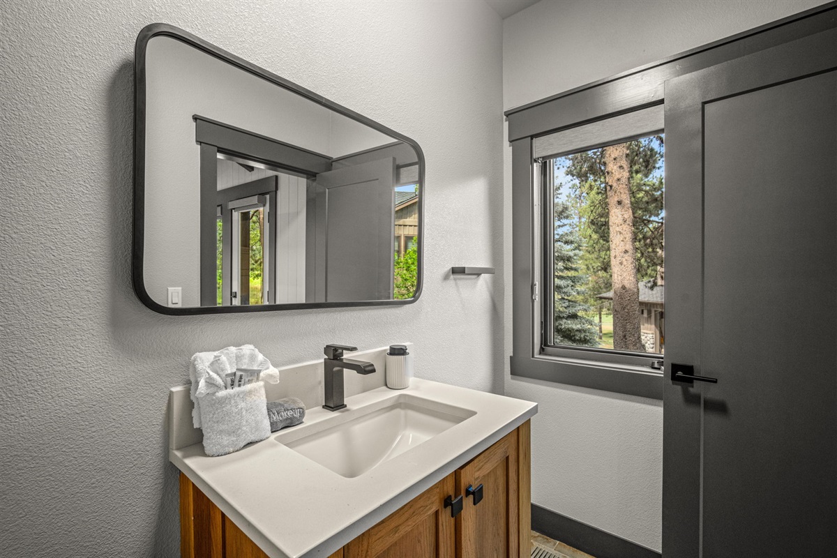 Ground floor: 2nd bedroom ensuite half bath