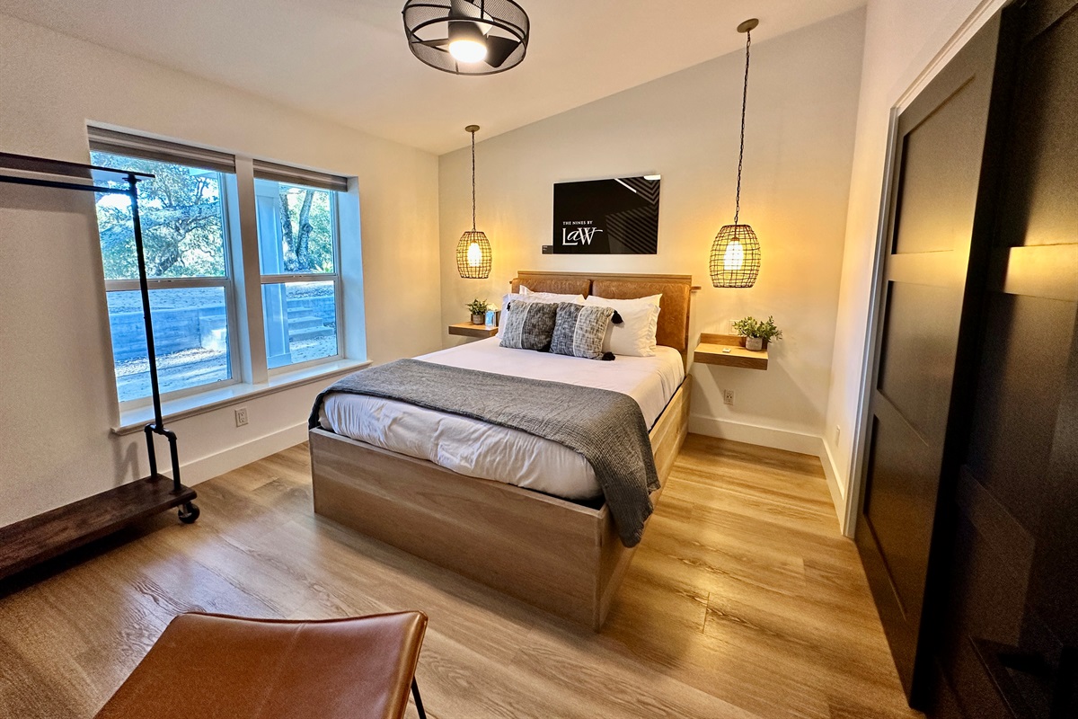 A cozy, queen-sized retreat designed for ultimate comfort and restful, boutique stay.