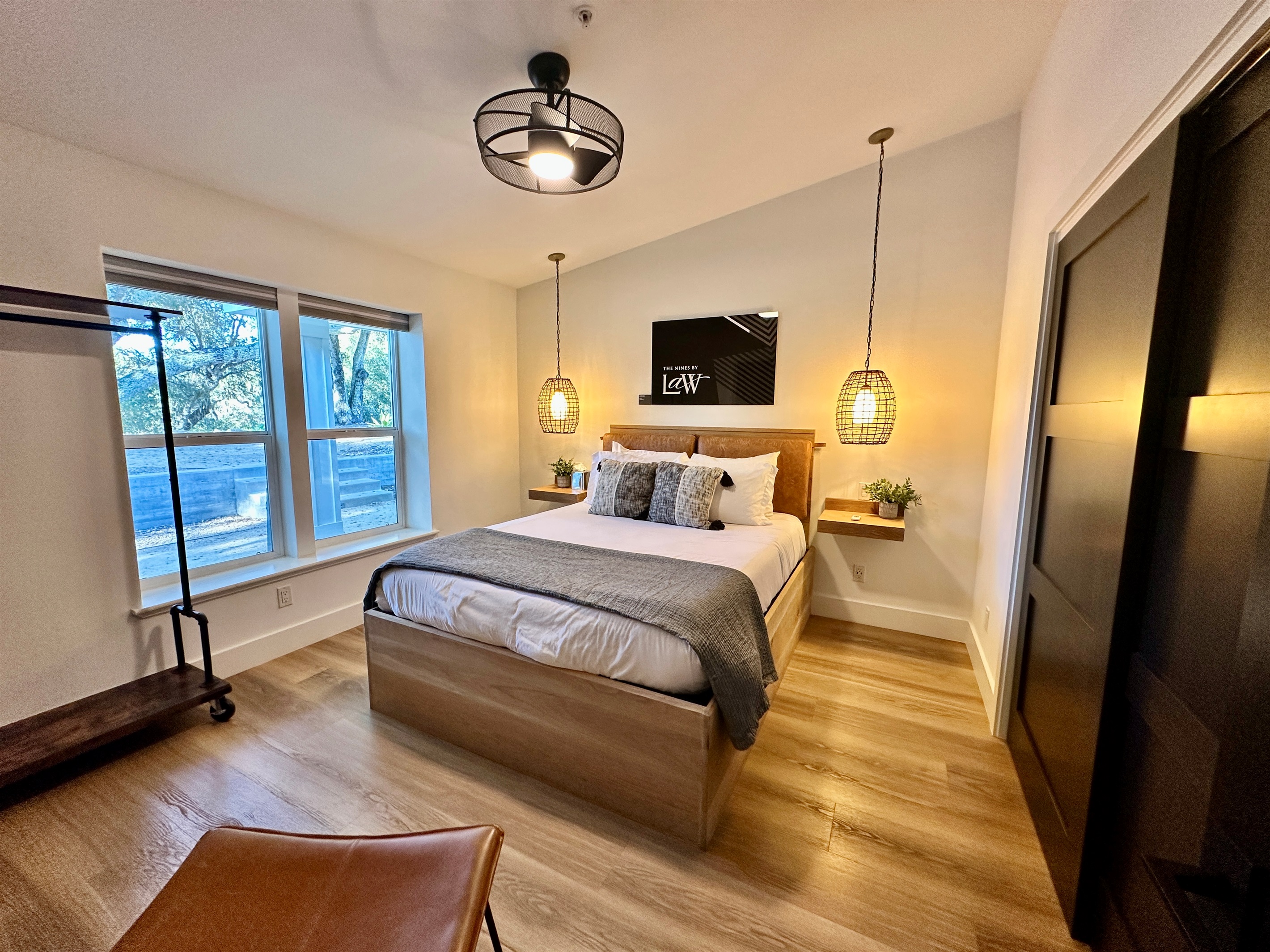 A cozy, queen-sized retreat designed for ultimate comfort and restful, boutique stay.