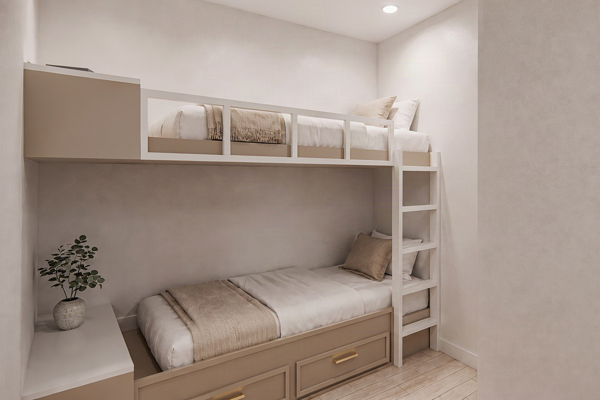 Bunk Area | Two Twins | Rendering