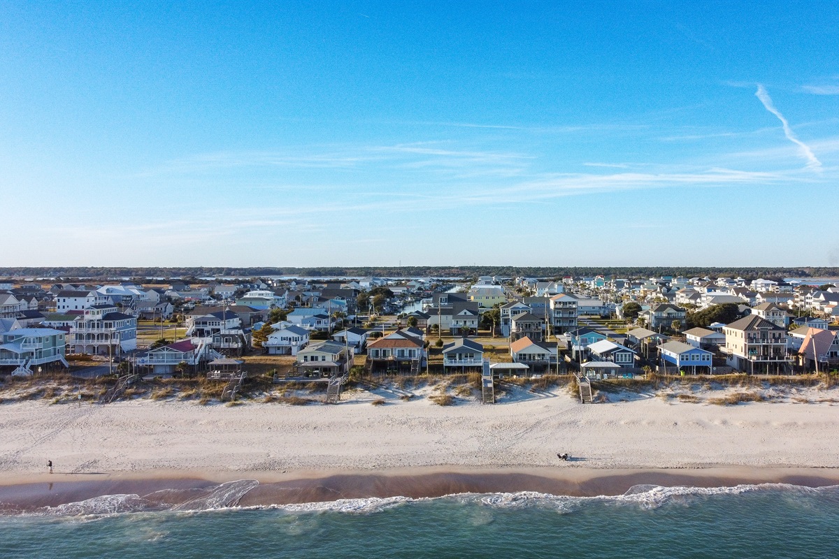 Right in front of the ocean!