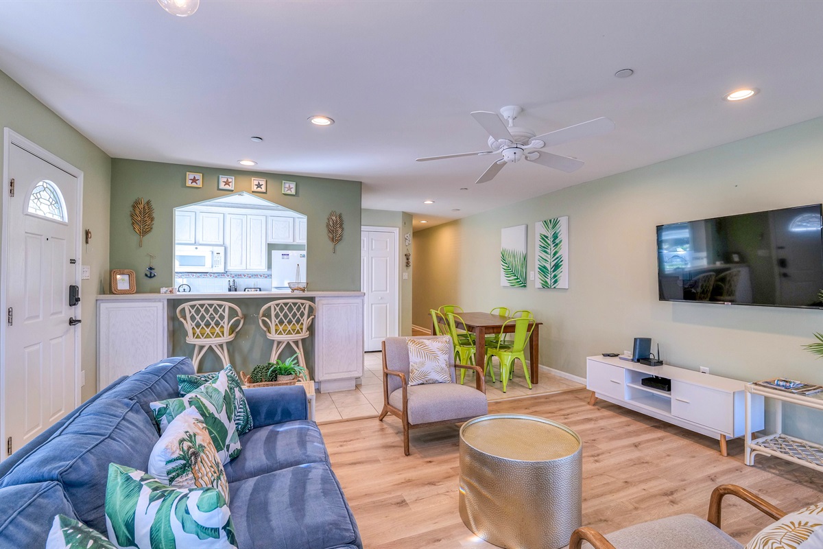 Bright living room area