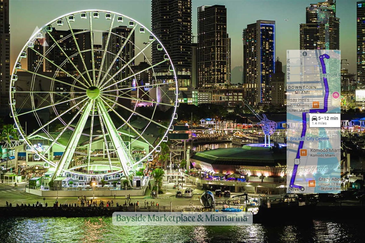 Bayside Marketplace is a premier two-level, open-air shopping and entertainment center located along Biscayne Bay in the heart of Downtown Miami, Florida. Opened in 1987, it has become a top tourist attraction in Miami, featuring over 150 shops, etc.