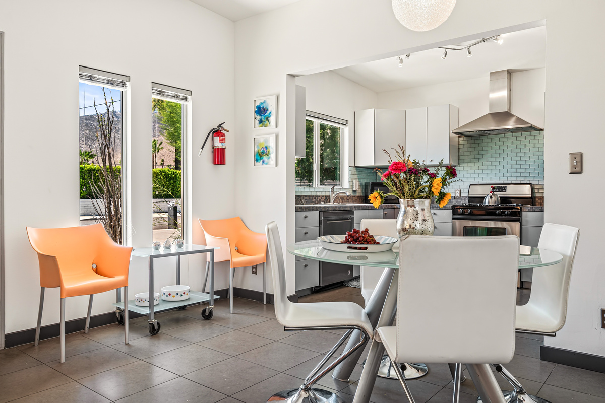 Dining area facing kitchen